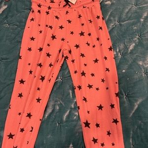 light pink starred pj pants